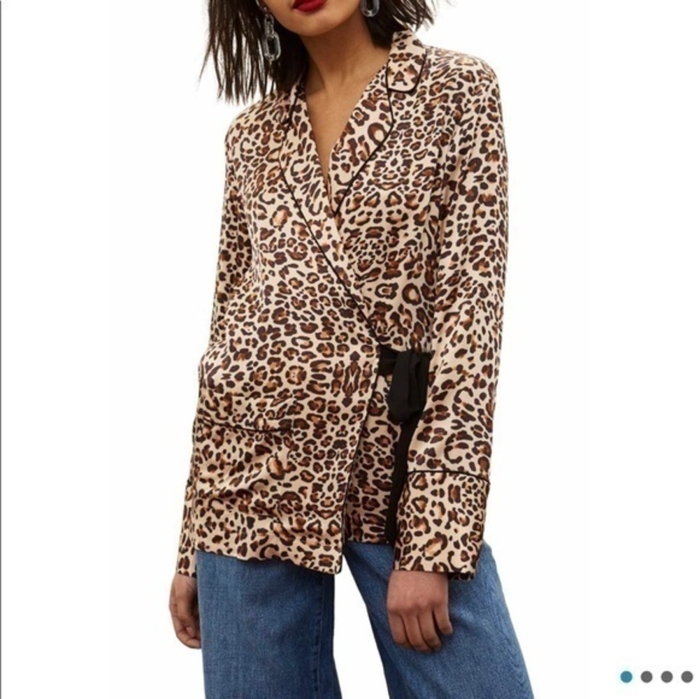 NWT - top shop- Leopard blouse - Picture 4 of 12